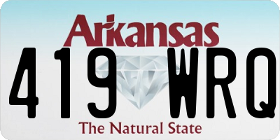 AR license plate 419WRQ