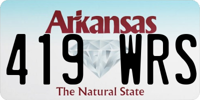 AR license plate 419WRS
