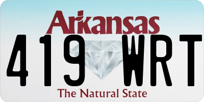 AR license plate 419WRT