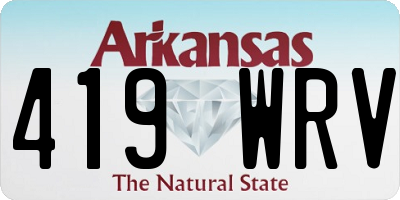 AR license plate 419WRV