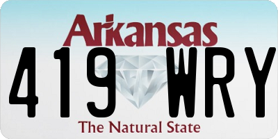 AR license plate 419WRY