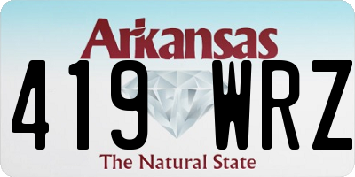AR license plate 419WRZ