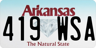 AR license plate 419WSA