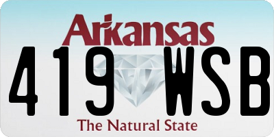 AR license plate 419WSB