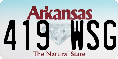 AR license plate 419WSG