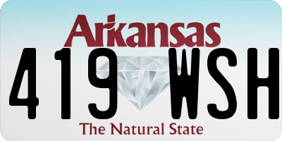 AR license plate 419WSH