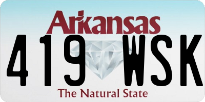AR license plate 419WSK