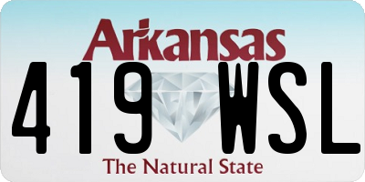 AR license plate 419WSL