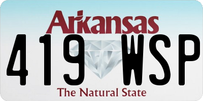 AR license plate 419WSP
