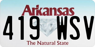 AR license plate 419WSV