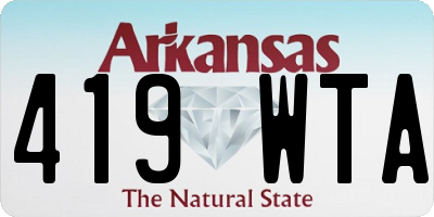 AR license plate 419WTA