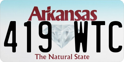 AR license plate 419WTC