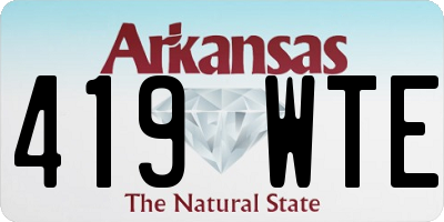 AR license plate 419WTE