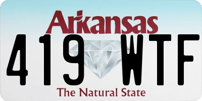 AR license plate 419WTF