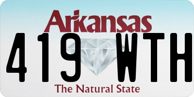 AR license plate 419WTH