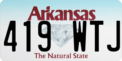 AR license plate 419WTJ
