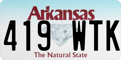 AR license plate 419WTK