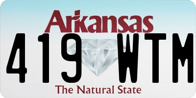 AR license plate 419WTM