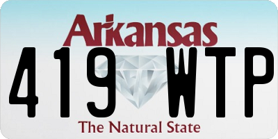 AR license plate 419WTP