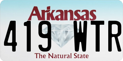 AR license plate 419WTR
