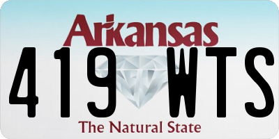 AR license plate 419WTS