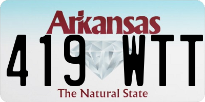 AR license plate 419WTT