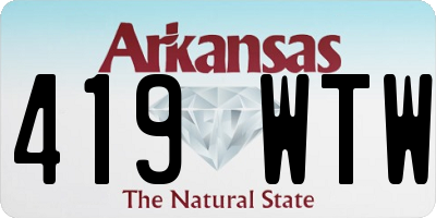 AR license plate 419WTW