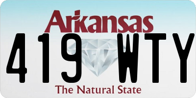 AR license plate 419WTY
