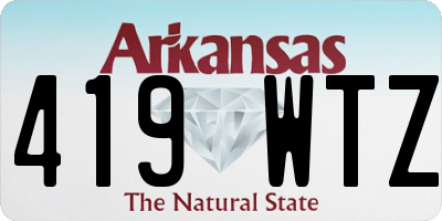AR license plate 419WTZ
