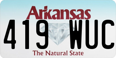 AR license plate 419WUC