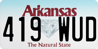 AR license plate 419WUD