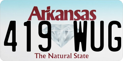 AR license plate 419WUG