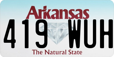 AR license plate 419WUH