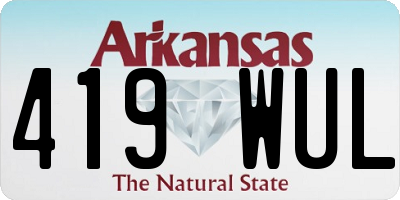 AR license plate 419WUL