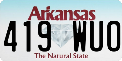 AR license plate 419WUO