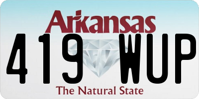 AR license plate 419WUP