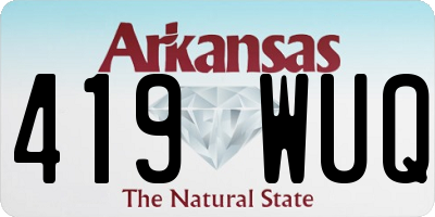 AR license plate 419WUQ