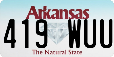 AR license plate 419WUU