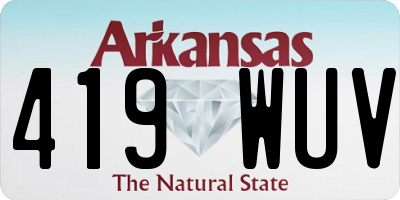 AR license plate 419WUV