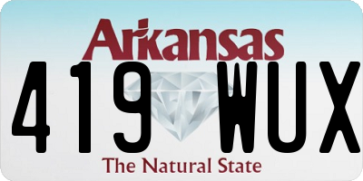 AR license plate 419WUX
