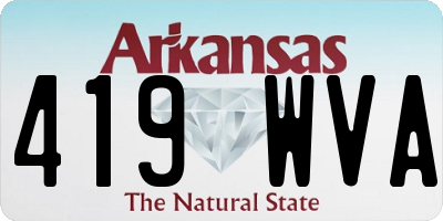 AR license plate 419WVA