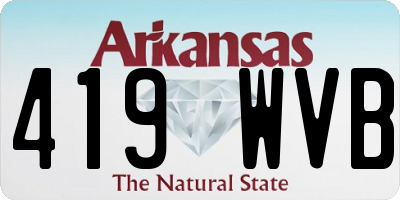 AR license plate 419WVB