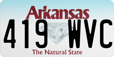 AR license plate 419WVC