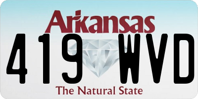 AR license plate 419WVD