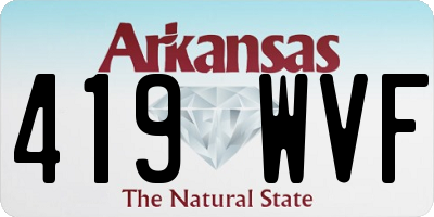 AR license plate 419WVF