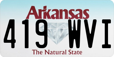 AR license plate 419WVI
