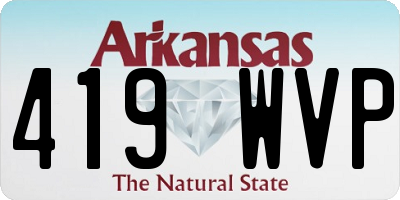 AR license plate 419WVP