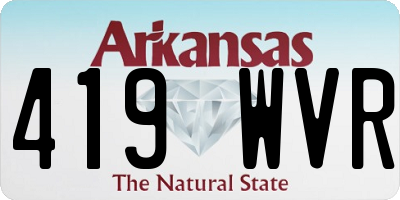 AR license plate 419WVR