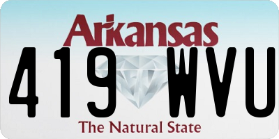 AR license plate 419WVU