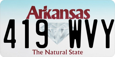 AR license plate 419WVY